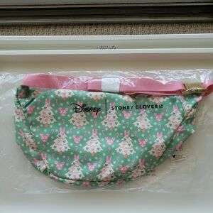 NWT Stoney Clover Lane X Disney Jumbo Green and Pink Holiday Fanny Pack